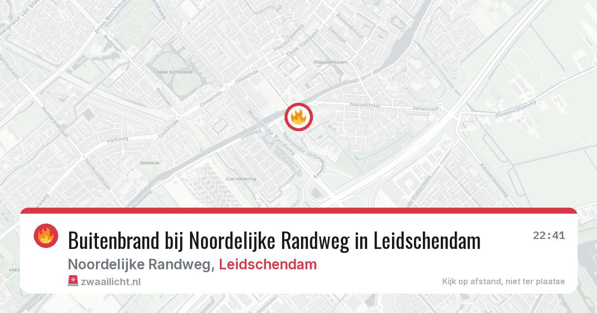 Buitenbrand bij Noordelijke Randweg in Leidschendam — 27 jun 2026