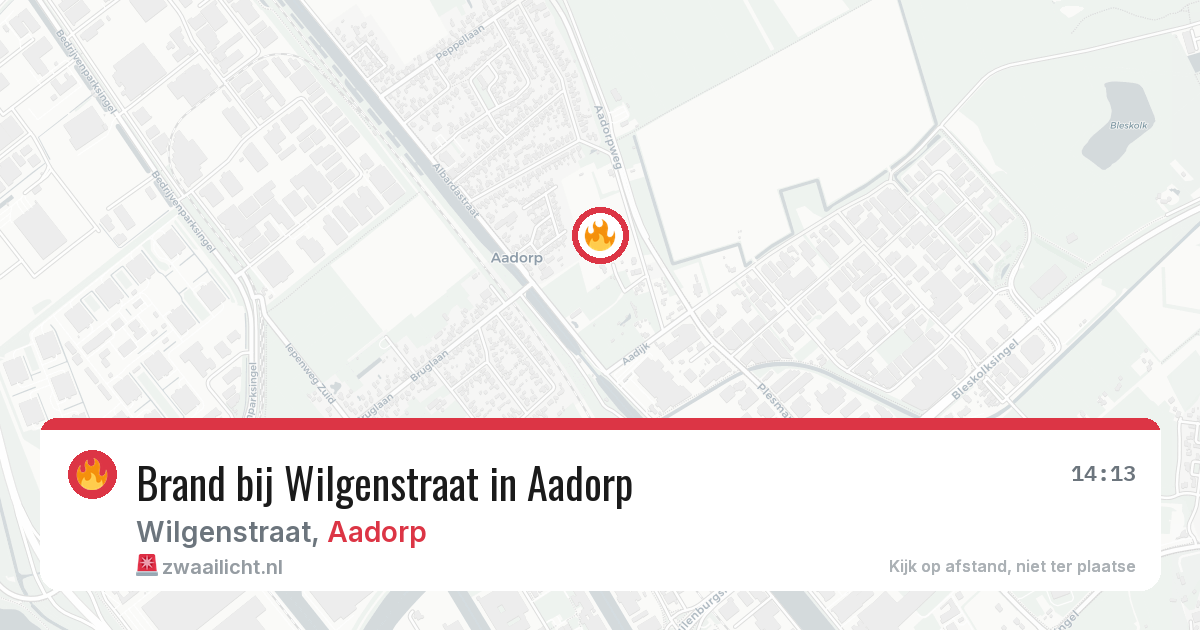 Brand bij Wilgenstraat in Aadorp — 20 jul 2026