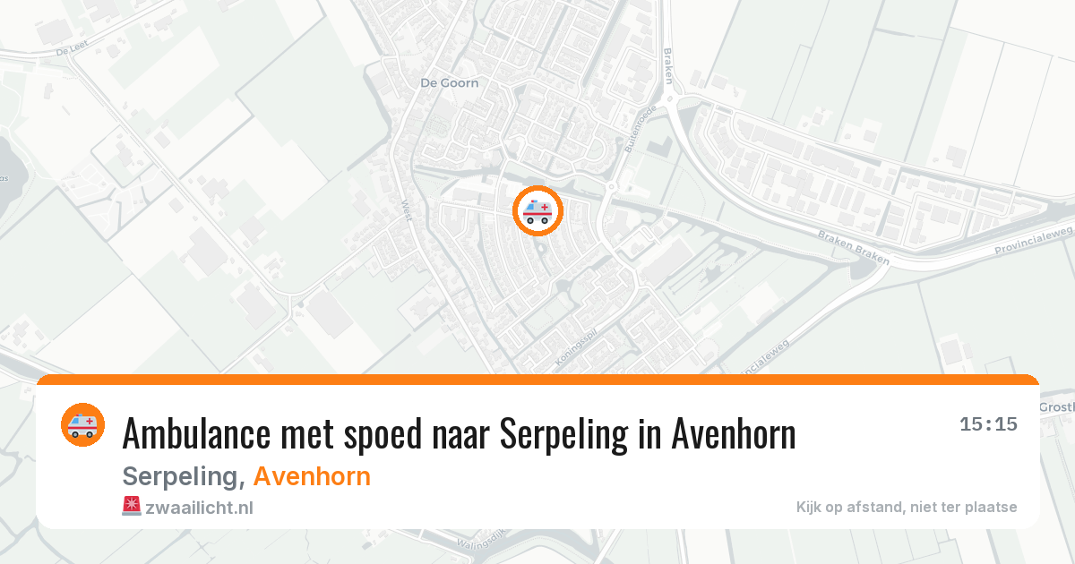 Ambulance met spoed naar Serpeling in Avenhorn — 16 jun 2026