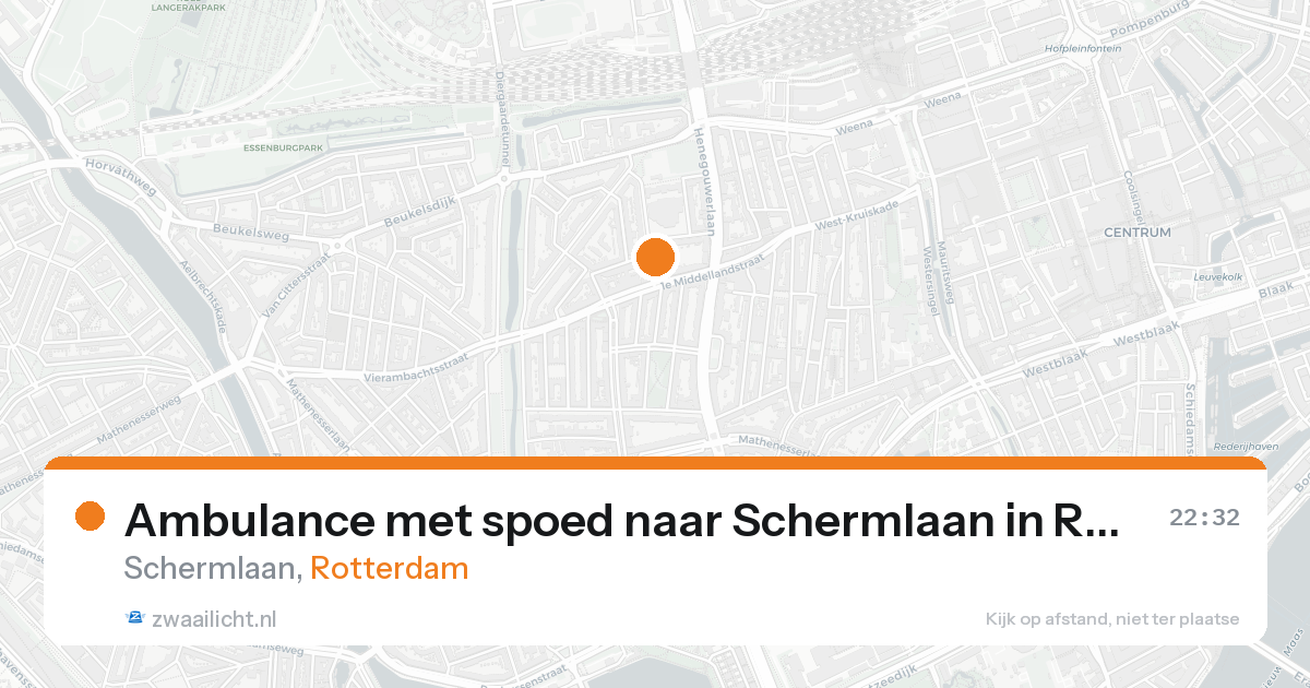 Ambulance met spoed naar Schermlaan in Rotterdam — 27 mei 2026