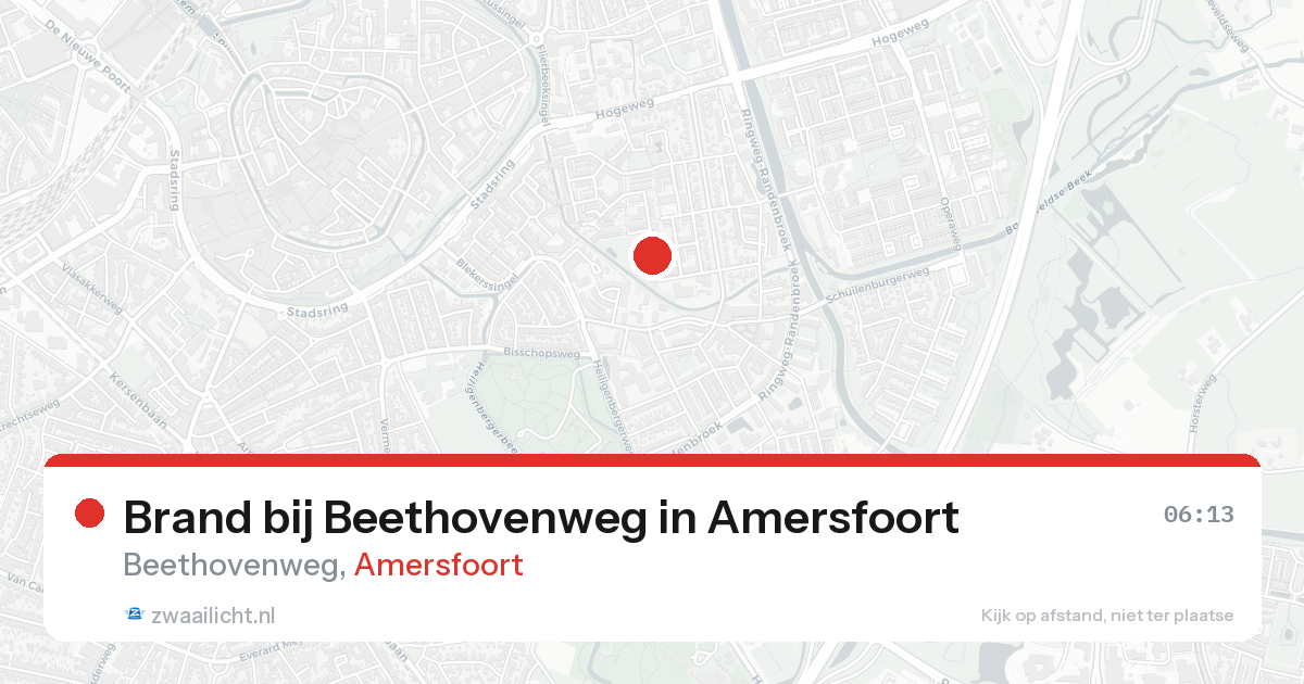 Brand bij Beethovenweg in Amersfoort — 21 jun 2026