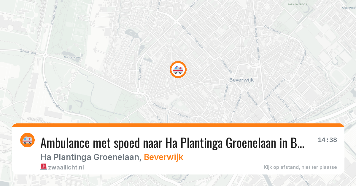 Ambulance met spoed naar Ha Plantinga Groenelaan in Beverwijk — 10 feb 2026