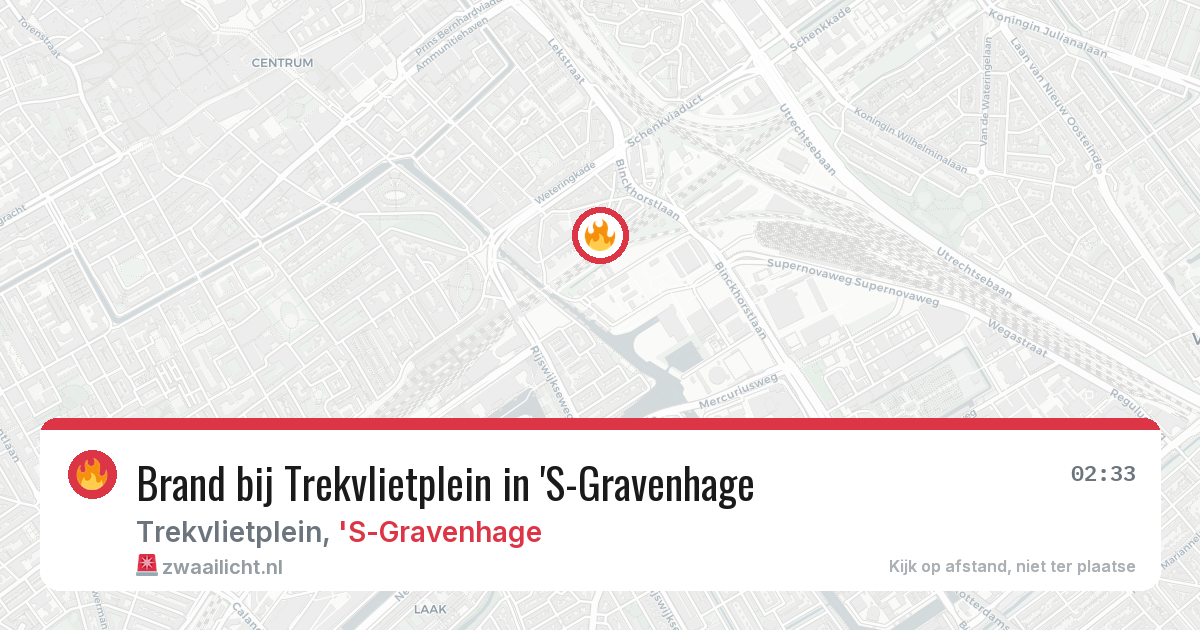 Brand bij Trekvlietplein in 'S-Gravenhage — 10 jul 2026