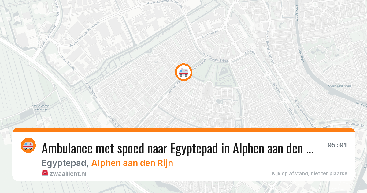 Ambulance met spoed naar Egyptepad in Alphen aan den Rijn — 28 mrt 2026