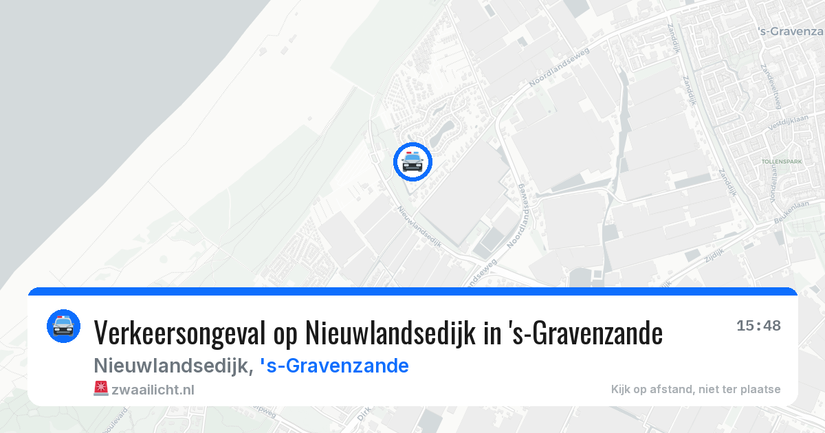 Verkeersongeval op Nieuwlandsedijk in 's-Gravenzande — 14 aug 2026