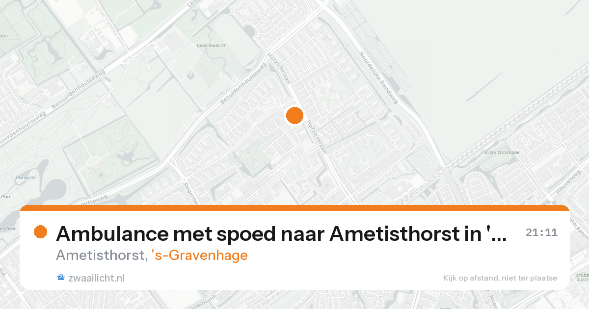 Ambulance met spoed naar Ametisthorst in 's-Gravenhage — 23 mei 2026