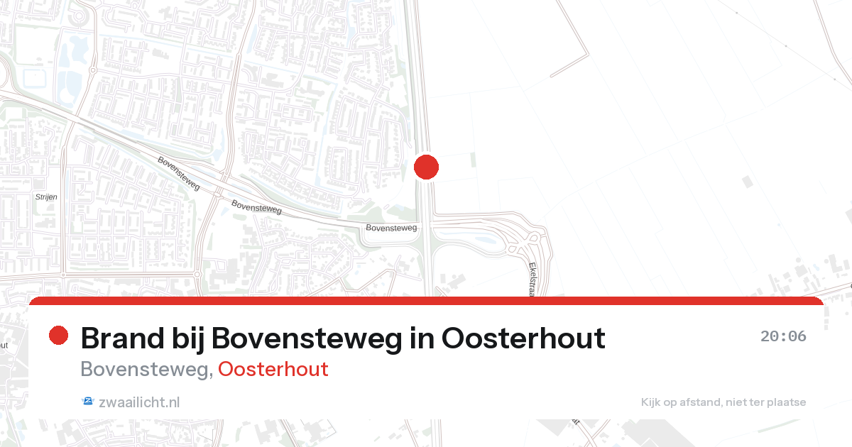 Brand bij Bovensteweg in Oosterhout — 14 feb 2026