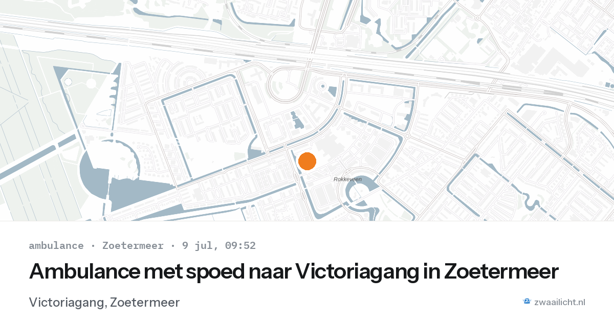 Ambulance met spoed naar Victoriagang in Zoetermeer — 9 jul 2026