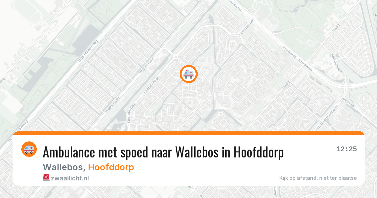 Ambulance met spoed naar Wallebos in Hoofddorp — 29 mei 2026