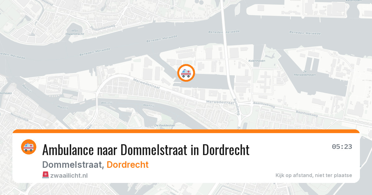 Ambulance naar Dommelstraat in Dordrecht — 9 jun 2026