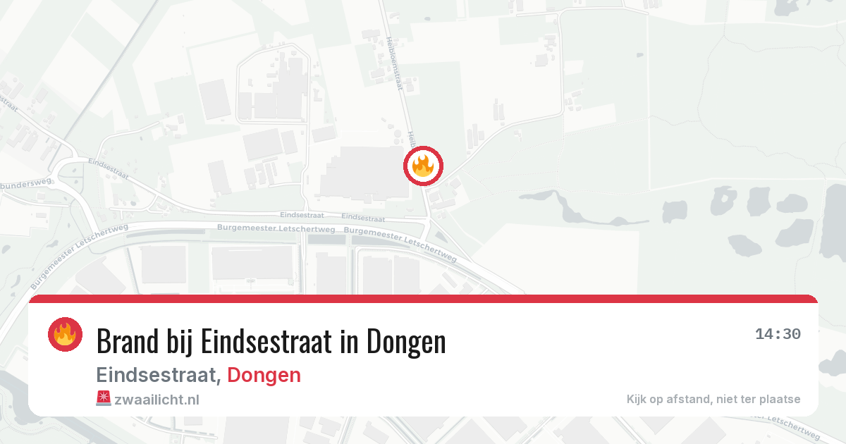 Brand bij Eindsestraat in Dongen — 12 jul 2026