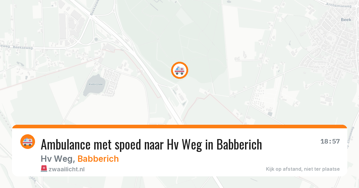 Ambulance met spoed naar Hv Weg in Babberich — 6 mrt 2026