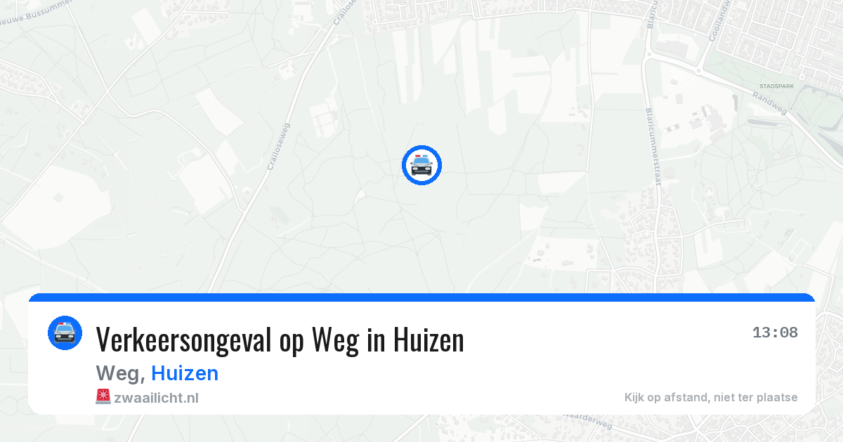 Verkeersongeval op Weg in Huizen — 2 apr 2026