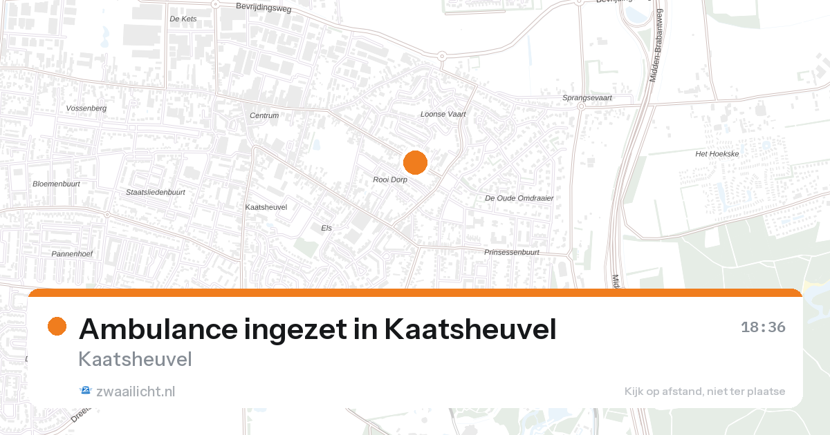 Ambulance ingezet in Kaatsheuvel — 25 aug 2026