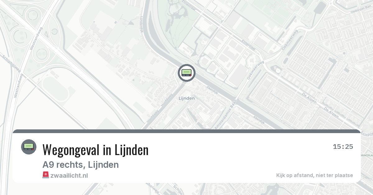Wegongeval in Lijnden — 25 feb 2026
