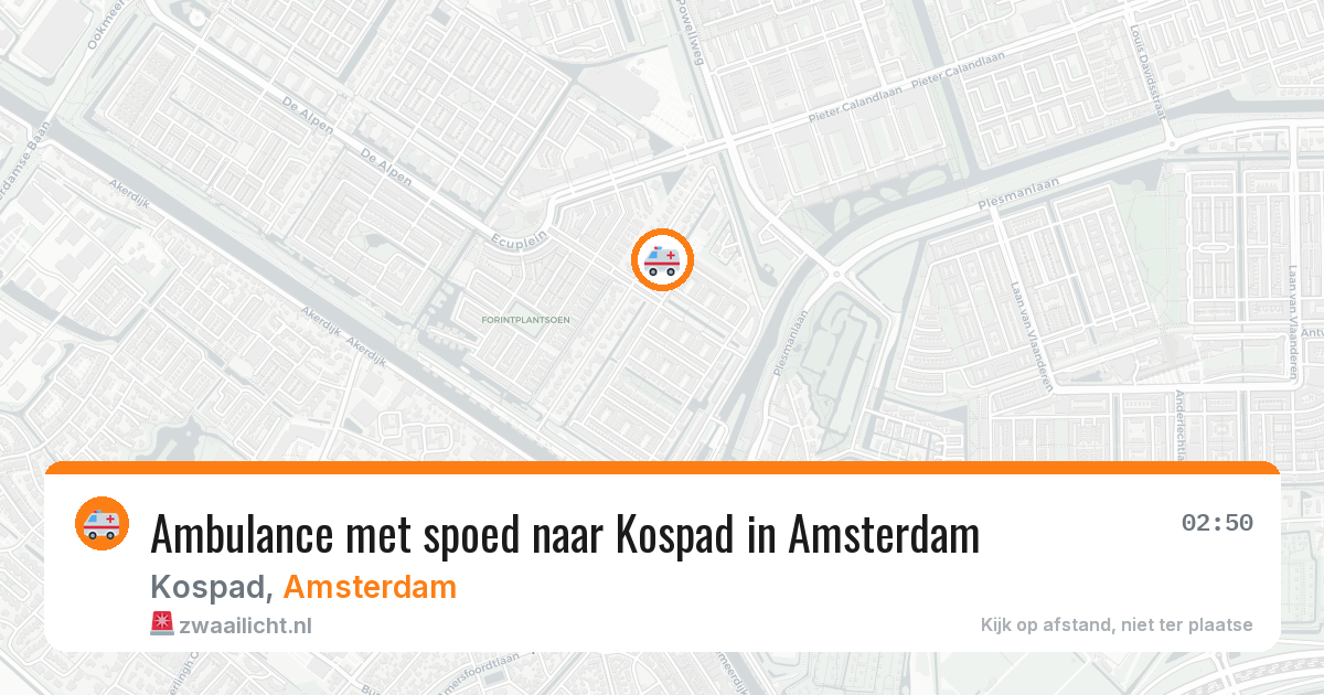 Ambulance met spoed naar Kospad in Amsterdam — 4 mei 2026