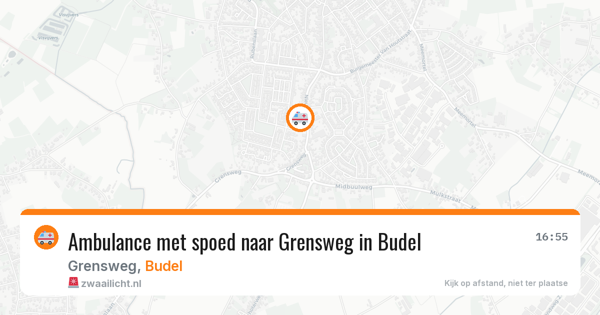 Ambulance met spoed naar Grensweg in Budel — 20 mrt 2026