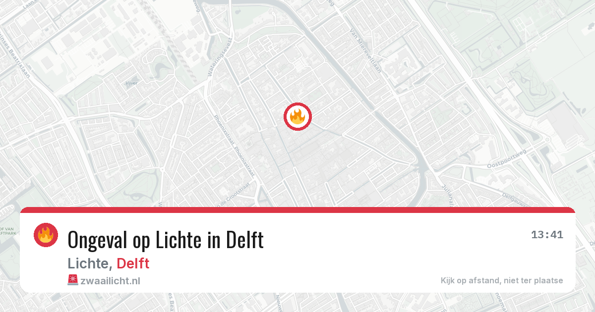 Ongeval op Lichte in Delft — 27 apr 2026