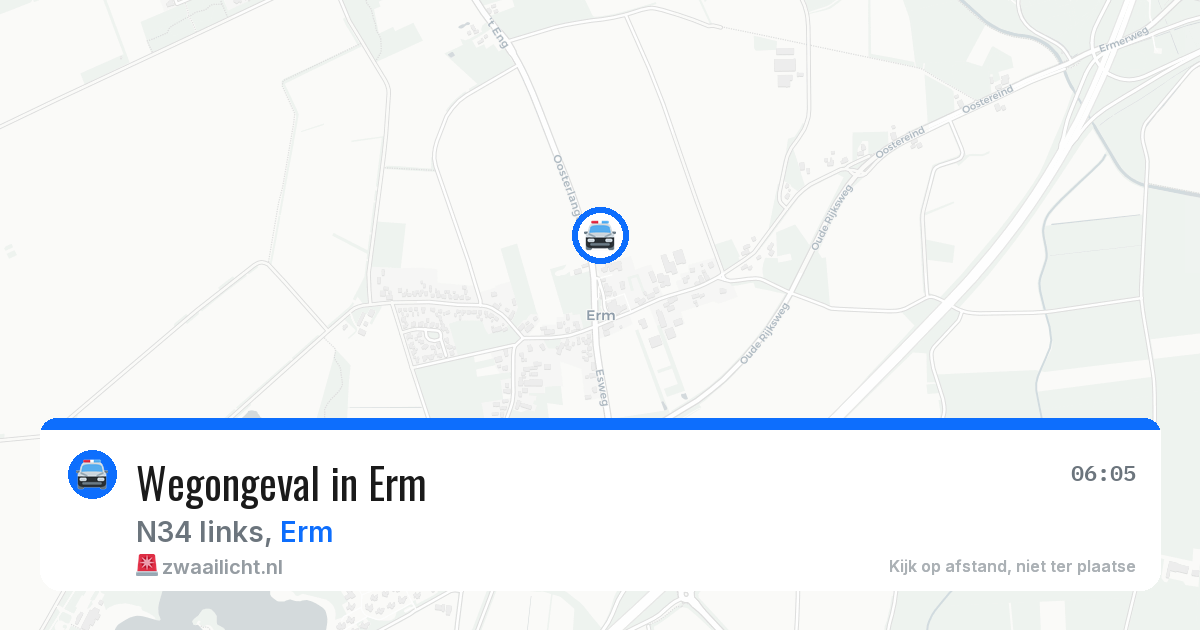 Wegongeval in Erm — 7 mei 2026