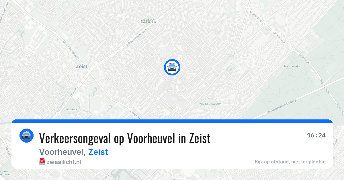 Verkeersongeval op Voorheuvel in Zeist — 2 jul 2026