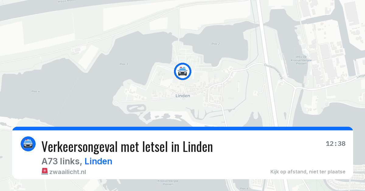 Verkeersongeval met letsel in Linden — 3 aug 2026