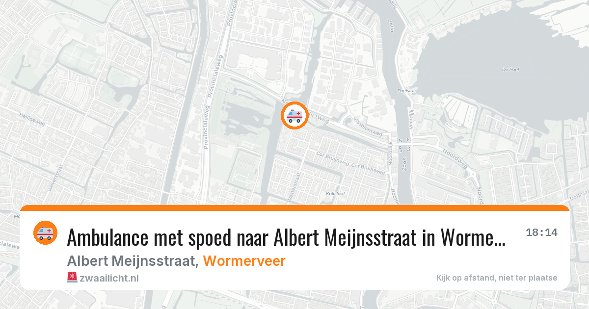 Ambulance met spoed naar Albert Meijnsstraat in Wormerveer — 28 apr 2026