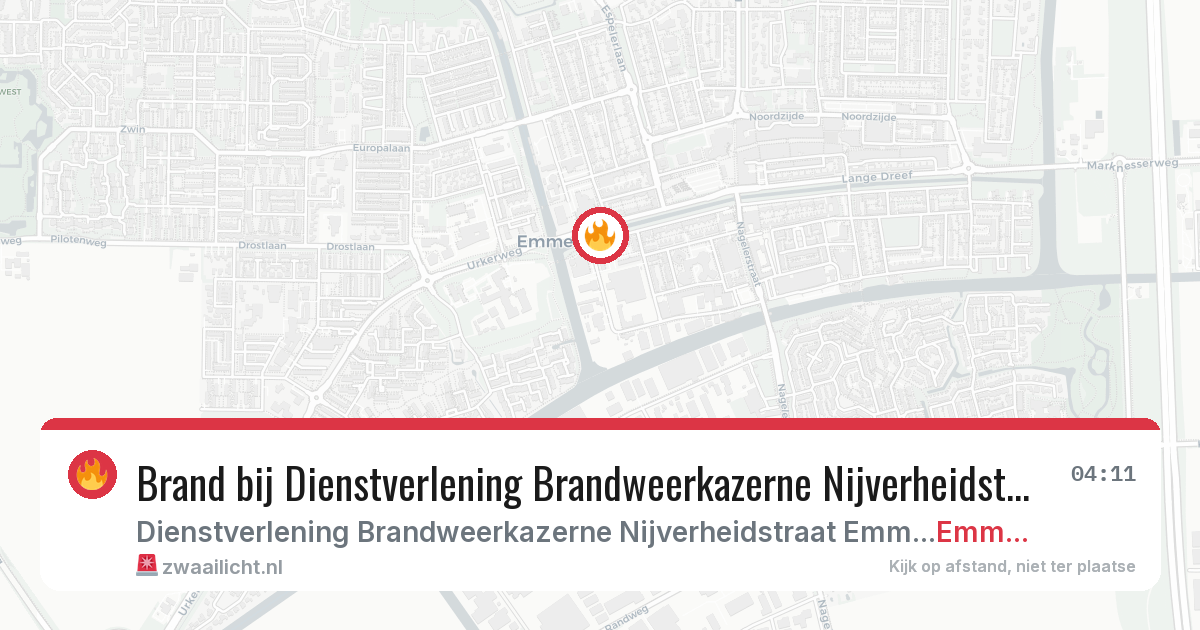 Brand bij Dienstverlening Brandweerkazerne Nijverheidstraat Emmeloord in Emmeloord — 28 jun 2026