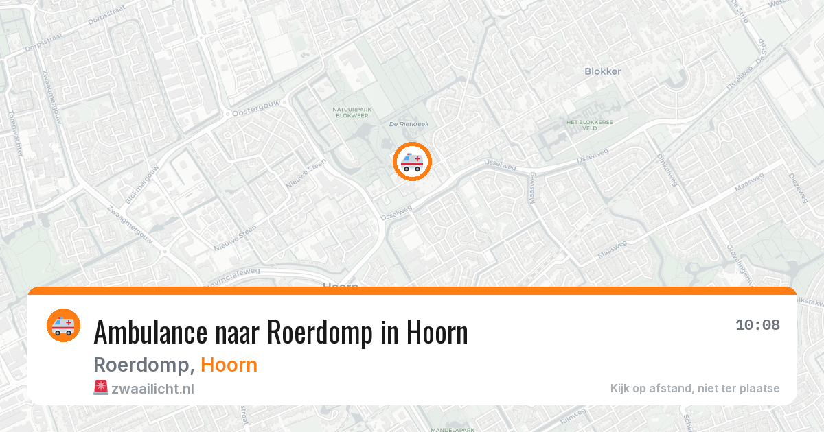 Ambulance naar Roerdomp in Hoorn — 9 mrt 2026