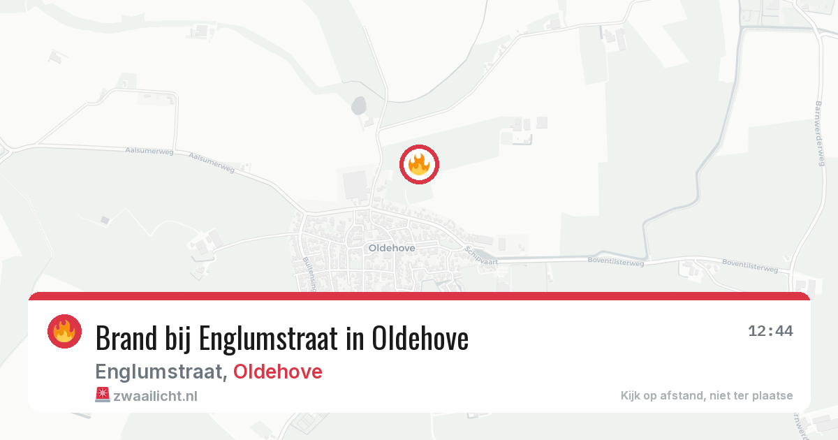 Brand bij Englumstraat in Oldehove — 28 jun 2026