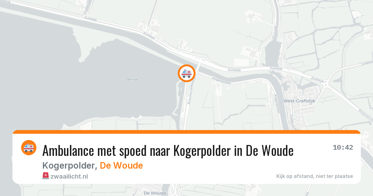 Ambulance met spoed naar Kogerpolder in De Woude — 19 jun 2026