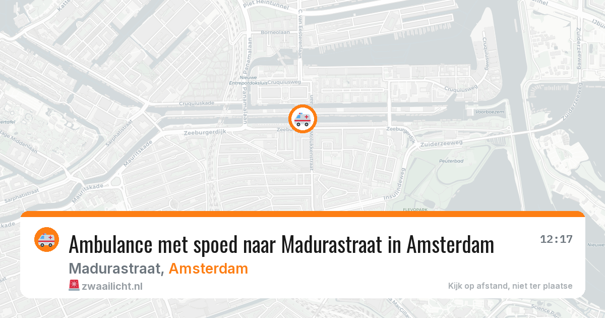 Ambulance met spoed naar Madurastraat in Amsterdam — 3 mei 2026