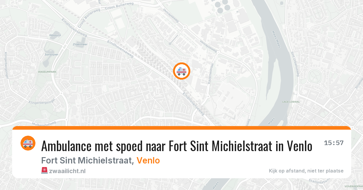 Ambulance met spoed naar Fort Sint Michielstraat in Venlo — 30 mei 2026