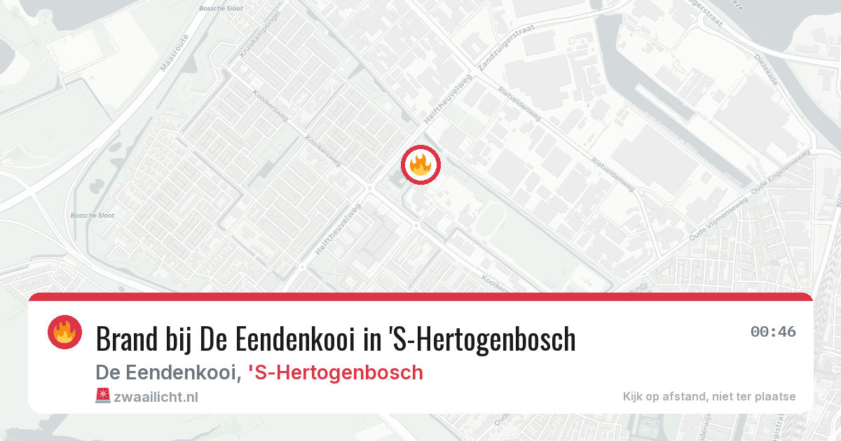 Brand bij De Eendenkooi in 'S-Hertogenbosch — 11 jul 2026
