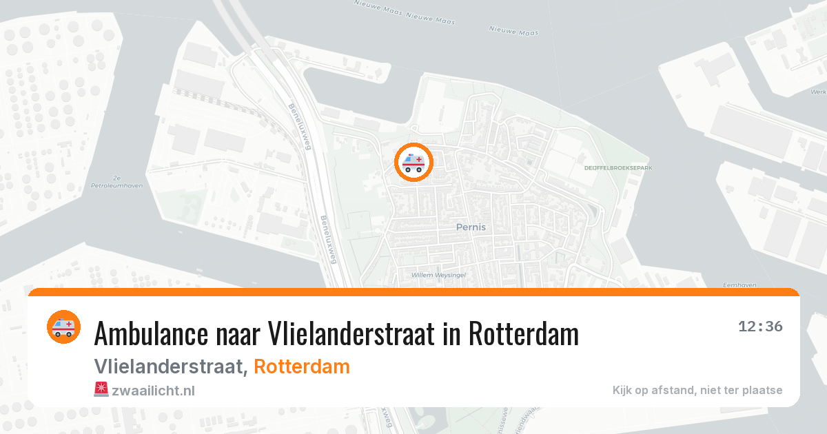 Ambulance naar Vlielanderstraat in Rotterdam — 20 jun 2026