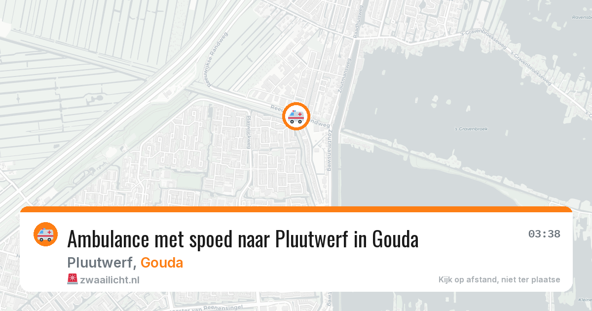Ambulance met spoed naar Pluutwerf in Gouda — 24 mei 2026