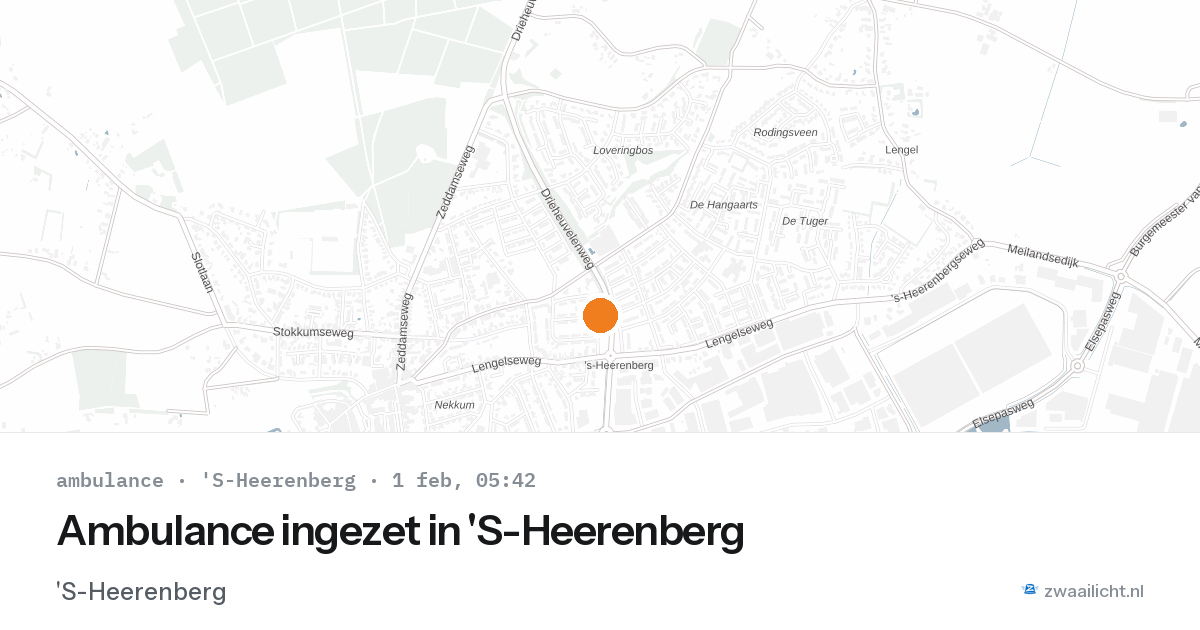 Ambulance ingezet in 'S-Heerenberg — 1 feb 2026