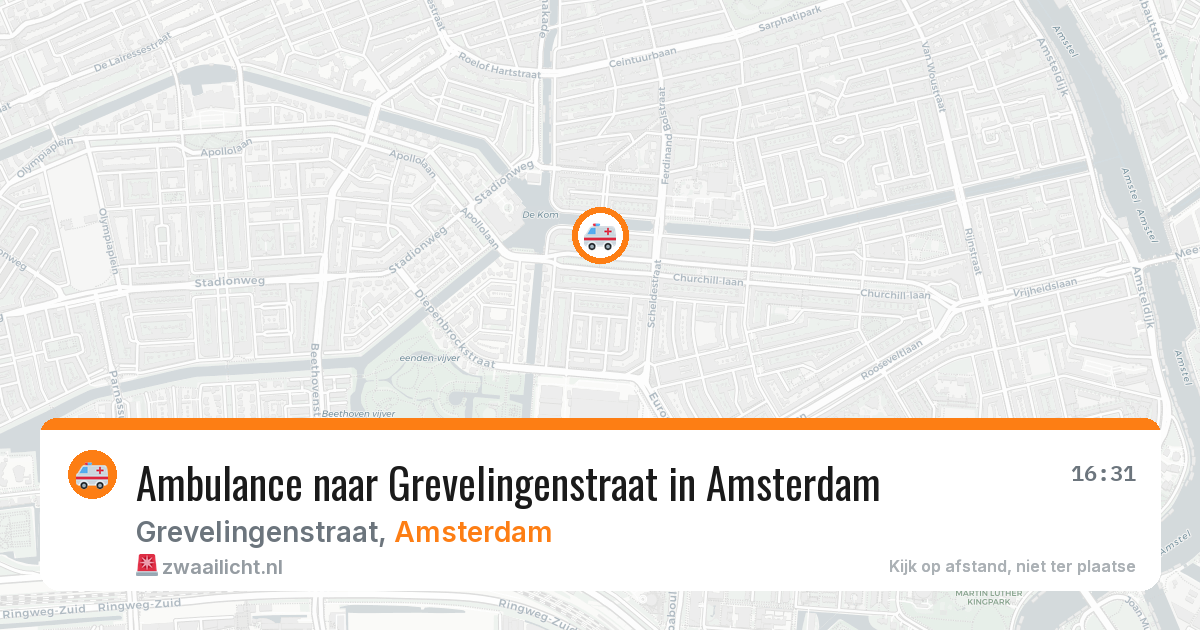Ambulance naar Grevelingenstraat in Amsterdam — 18 mei 2026