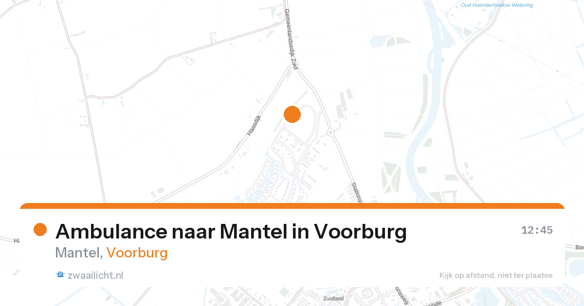 Ambulance naar Mantel in Voorburg — 27 aug 2026