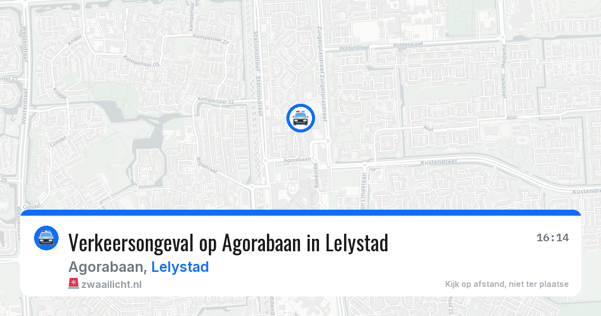 Verkeersongeval op Agorabaan in Lelystad — 6 mei 2026