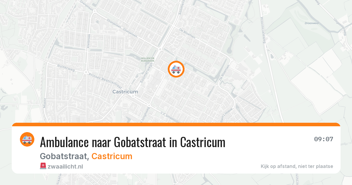 Ambulance naar Gobatstraat in Castricum — 1 aug 2026