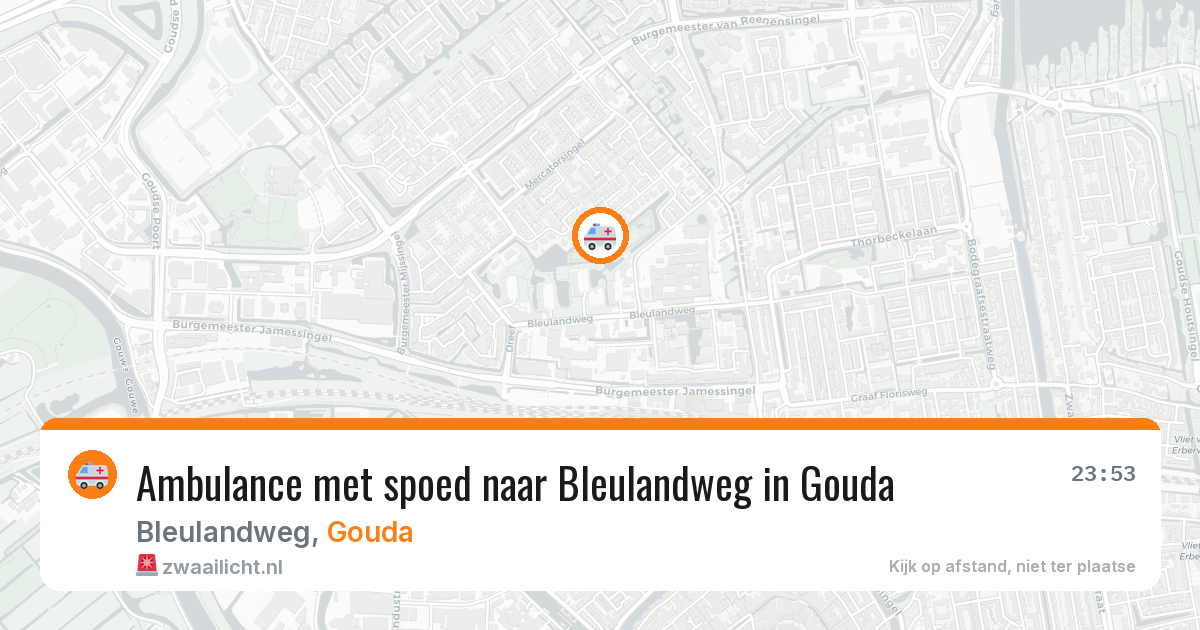 Ambulance met spoed naar Bleulandweg in Gouda — 11 aug 2026