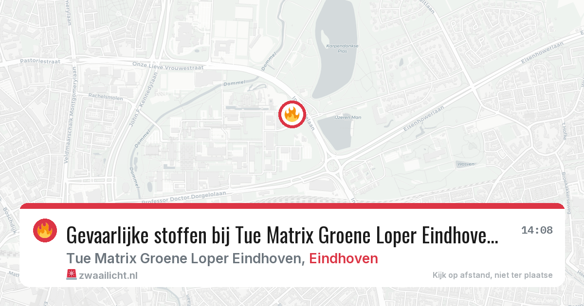 Gevaarlijke stoffen bij Tue Matrix Groene Loper Eindhoven in Eindhoven — 29 jun 2026