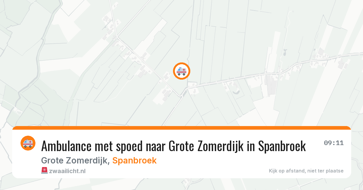 Ambulance met spoed naar Grote Zomerdijk in Spanbroek — 16 mei 2026