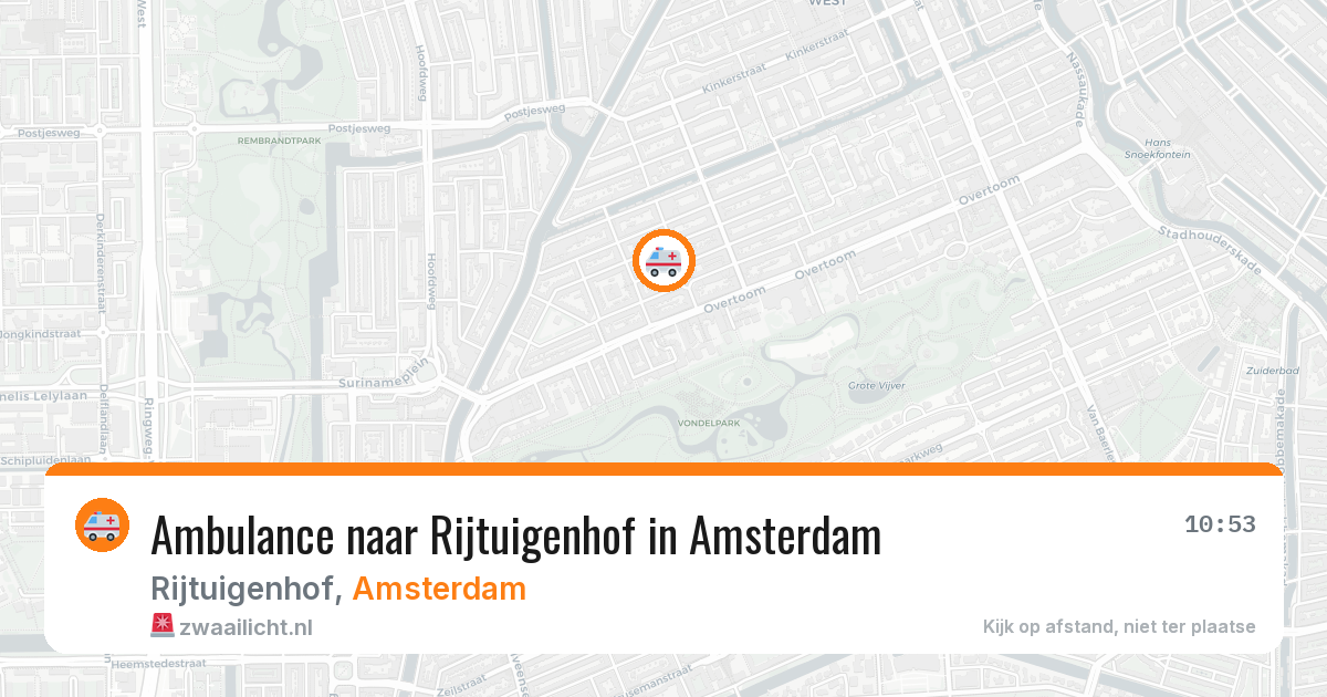 Ambulance naar Rijtuigenhof in Amsterdam — 12 aug 2026