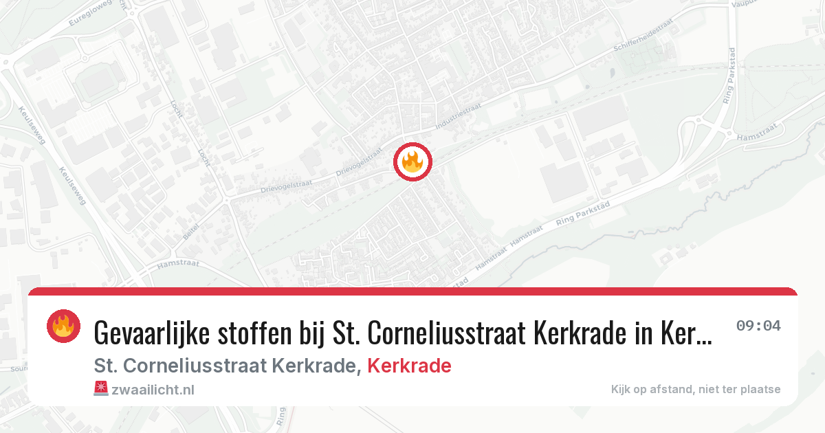 Gevaarlijke stoffen bij St. Corneliusstraat Kerkrade in Kerkrade — 21 apr 2026