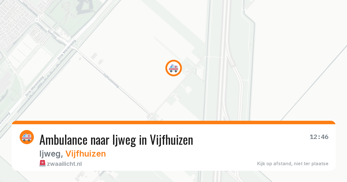 Ambulance naar Ijweg in Vijfhuizen — 23 jul 2026
