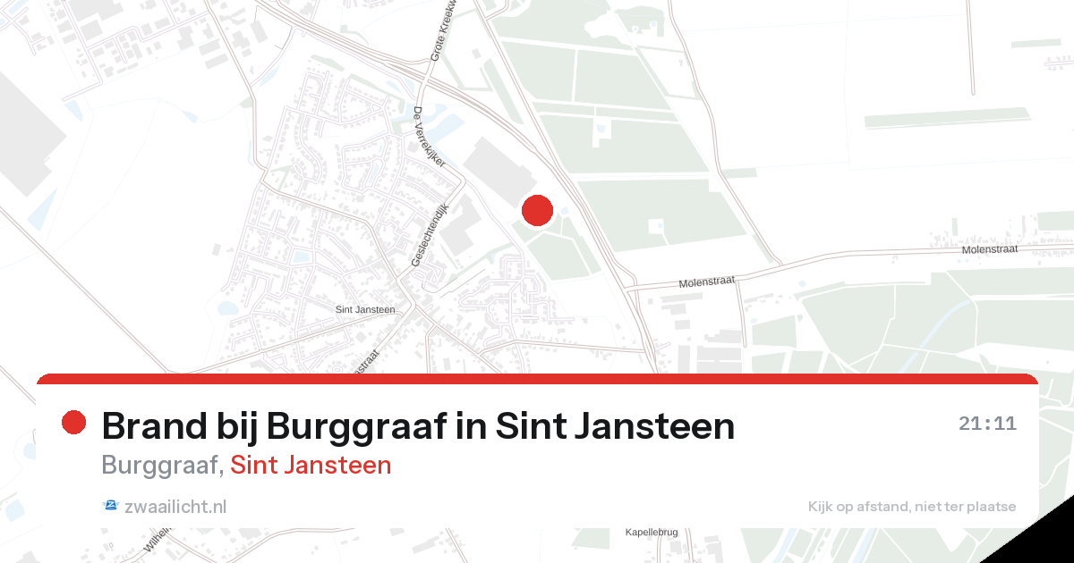 Brand bij Burggraaf in Sint Jansteen — 24 aug 2026
