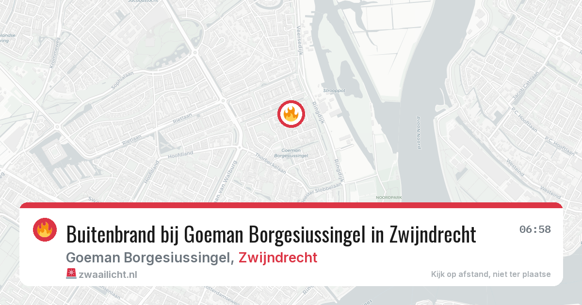 Buitenbrand bij Goeman Borgesiussingel in Zwijndrecht — 28 jul 2026