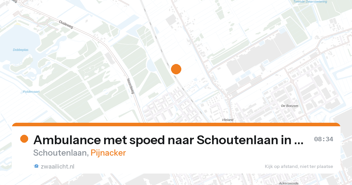 Ambulance met spoed naar Schoutenlaan in Pijnacker — 30 mrt 2026