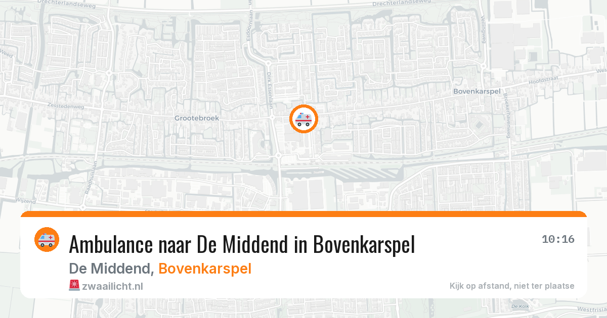Ambulance naar De Middend in Bovenkarspel — 9 jul 2026